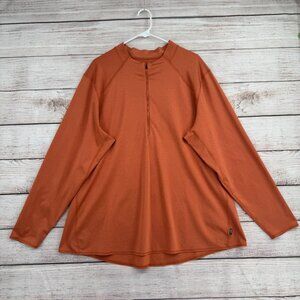 REI Co-Op Lightweight Base Layer Half-Zip Top Women's Size 3XL Orange/Rust